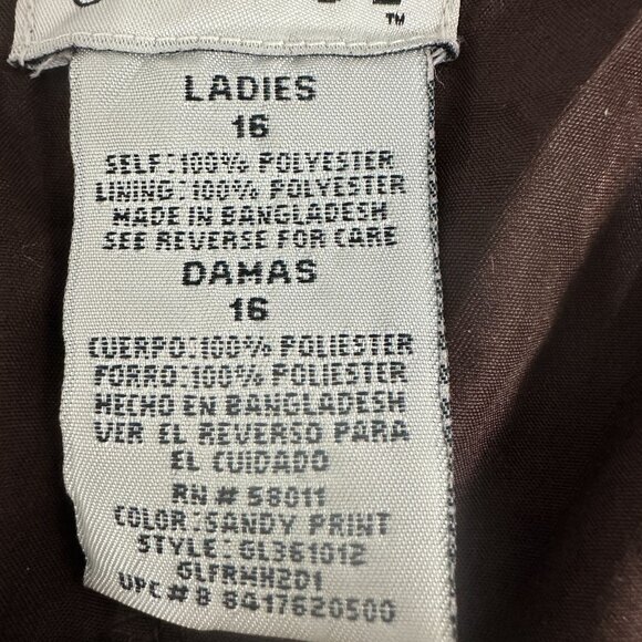 George Ladies Abstract Sandy Print Skirt Size 16 Polyester Made In Bangladesh - Picture 2 of 4